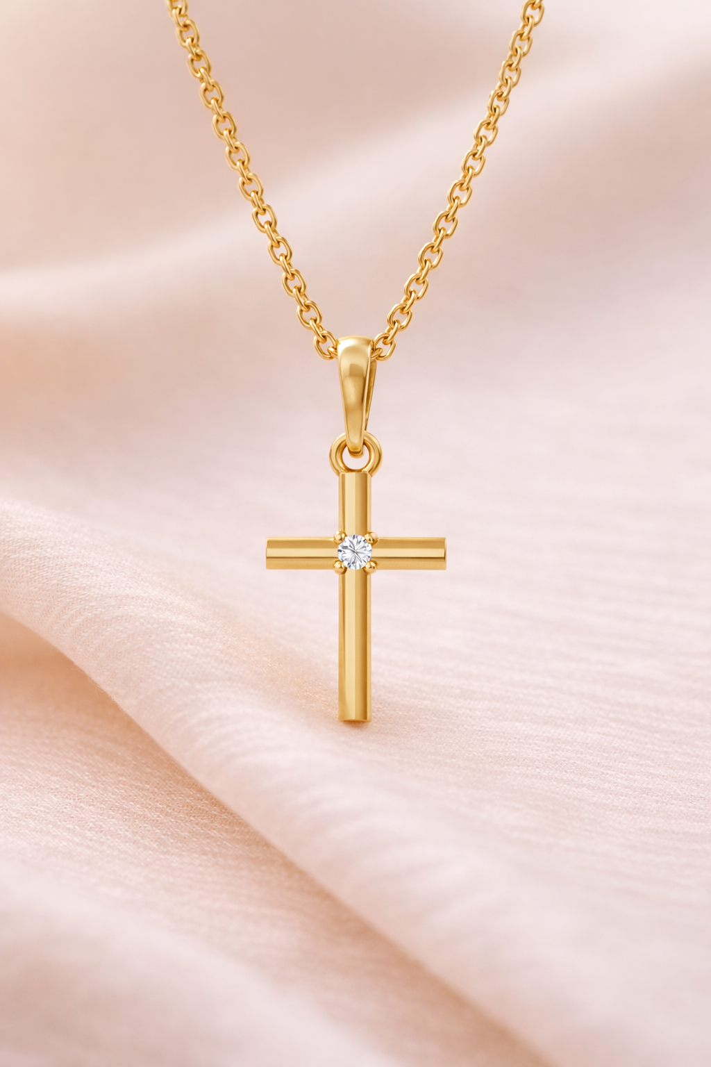 Gold Diamond Cross