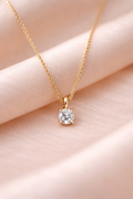 Dainty Diamond Pendant Necklace
