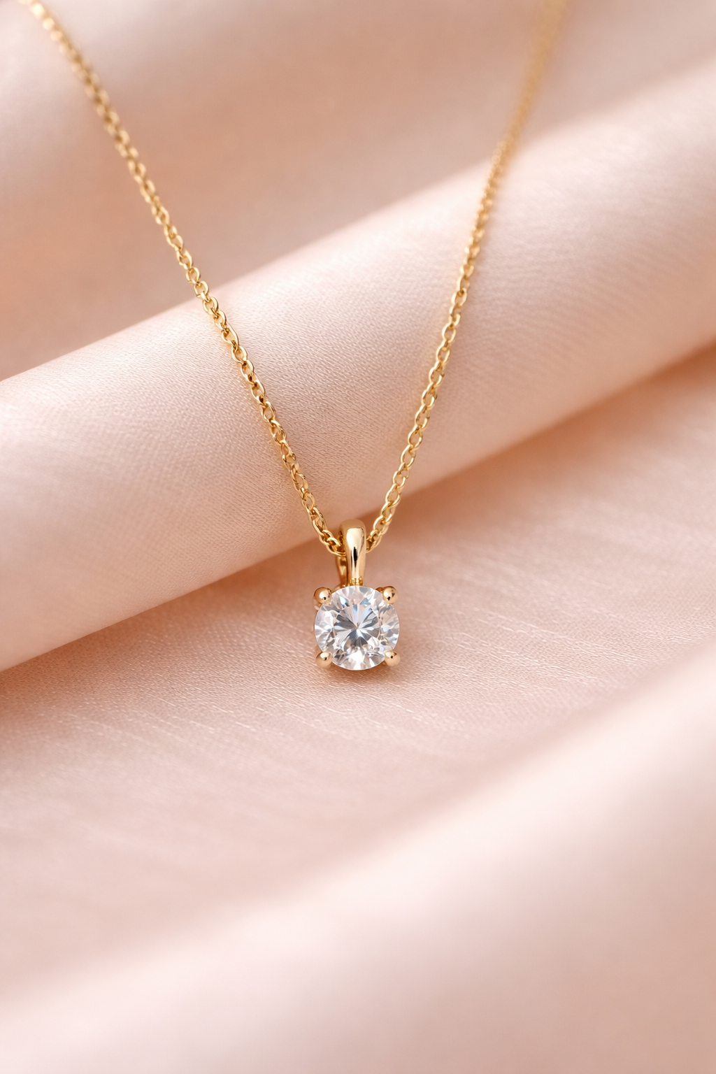 Dainty Diamond Pendant Necklace