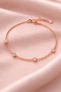 Diamond Station Chain Bracelet