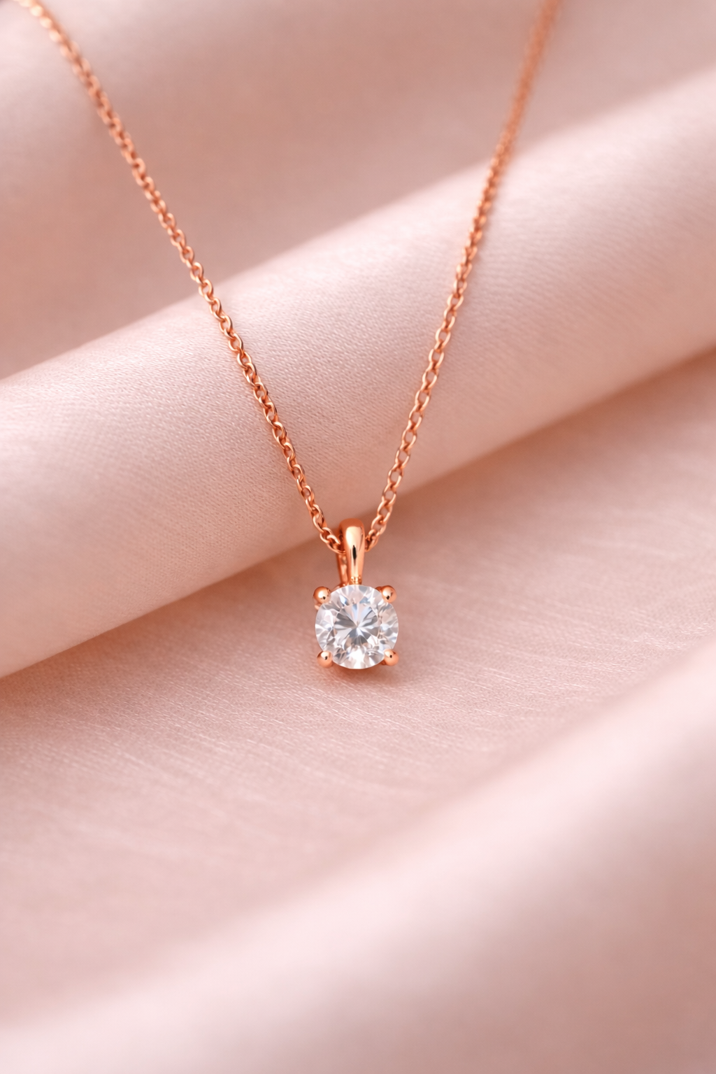 Dainty Diamond Pendant Necklace