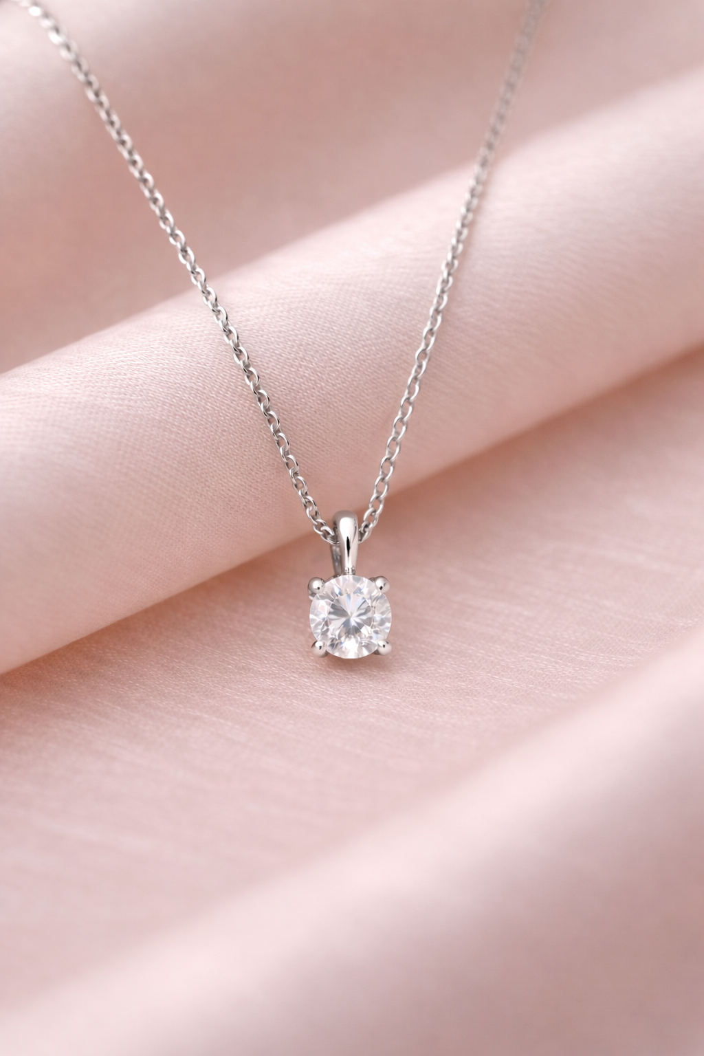 Dainty Diamond Pendant Necklace